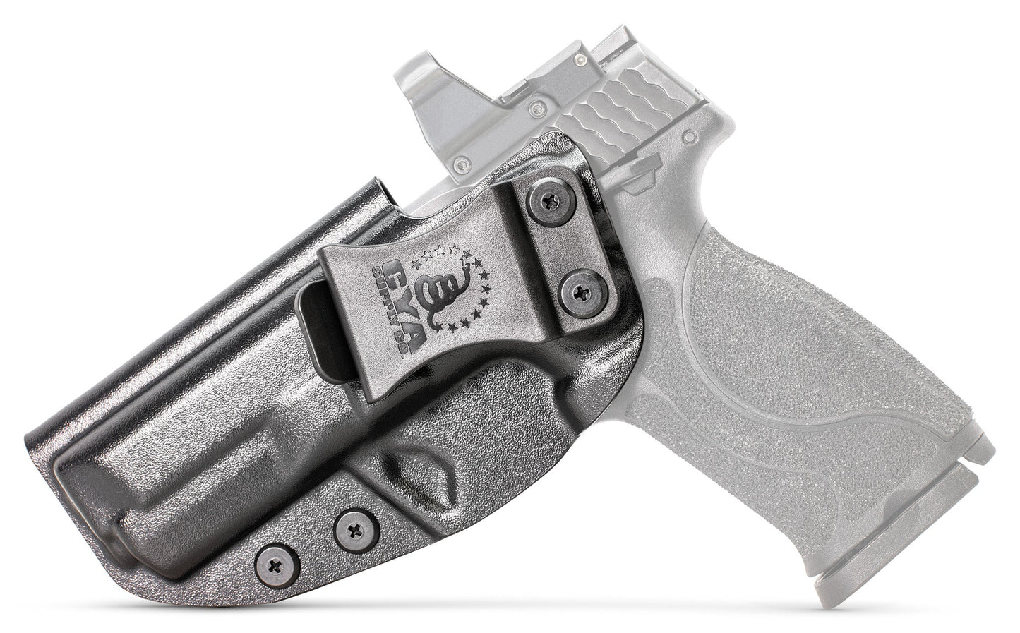 CYA Supply Co. Base IWB Full Size 4.25" Holster in black color on a Smith & Wesson M&P M2.0