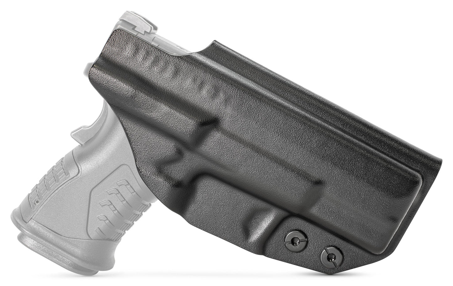 3.8" COMPACT OSP Holster in black with on a black Springfield XD-M ELITE handgun
