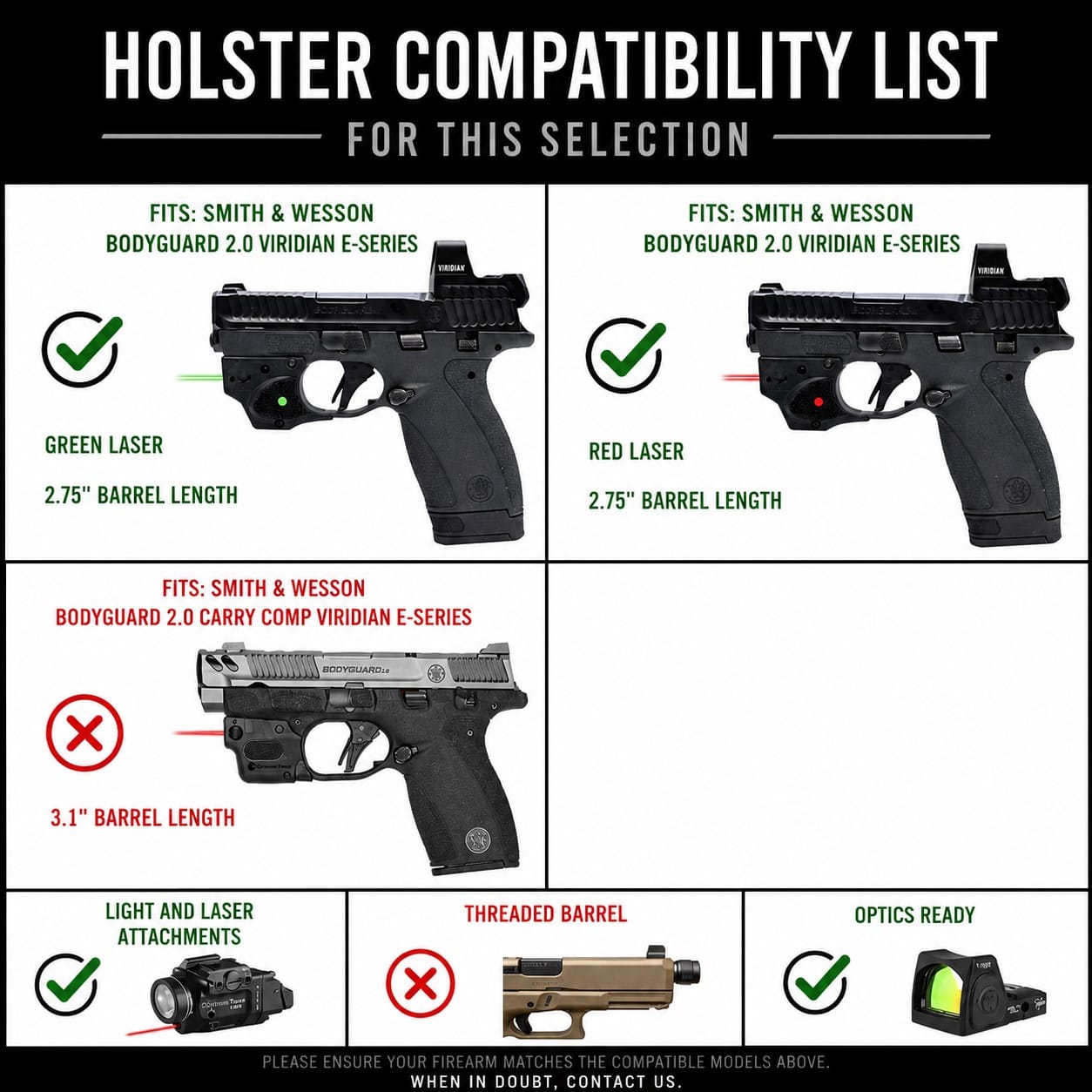 Smith & Wesson Bodyguard 2.0 Viridian E-Series IWB Holster | BASE IWB CYA Supply Co.
