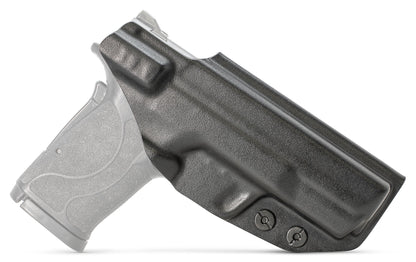CYA base IWB Holster in black on a black Smith & Wesson MP Shield EZ 30 handgun