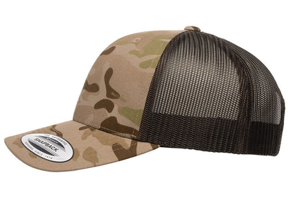 RETRO SNAPBACK TRUCKER FLEXFIT CAP MULTICAM ARID/BROWN CYA Supply Co.